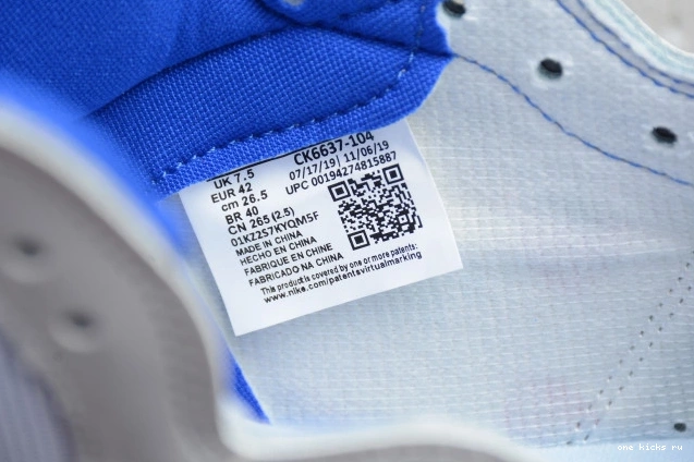 Cheap Jordan Racer Air White CK6637-104 Blue Zoom Retro 1 High 0723